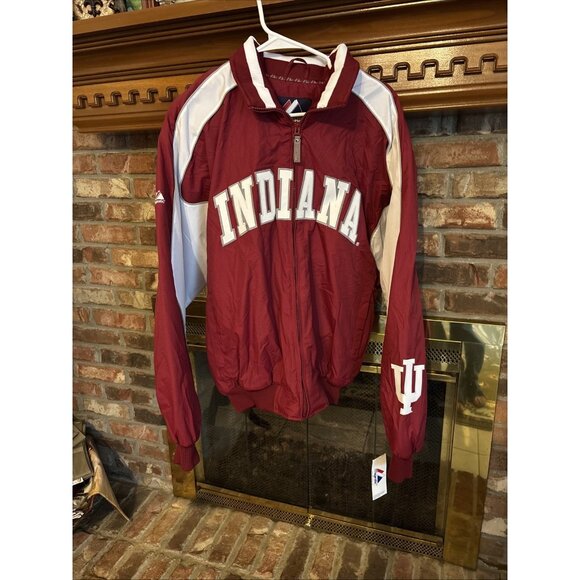 Majestic Men’s Indiana Hoosiers Bomber Jacket Size Medium NWT Heavy Jacket - Picture 1 of 10
